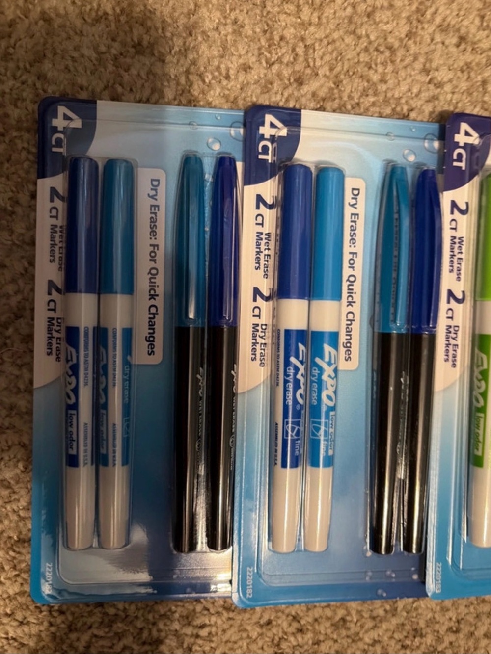 10 packs Blue Dry Erase Markers, Multi-Pack
